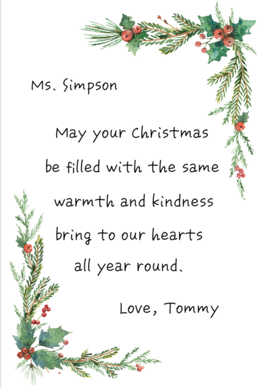 christmas wishes for teachers