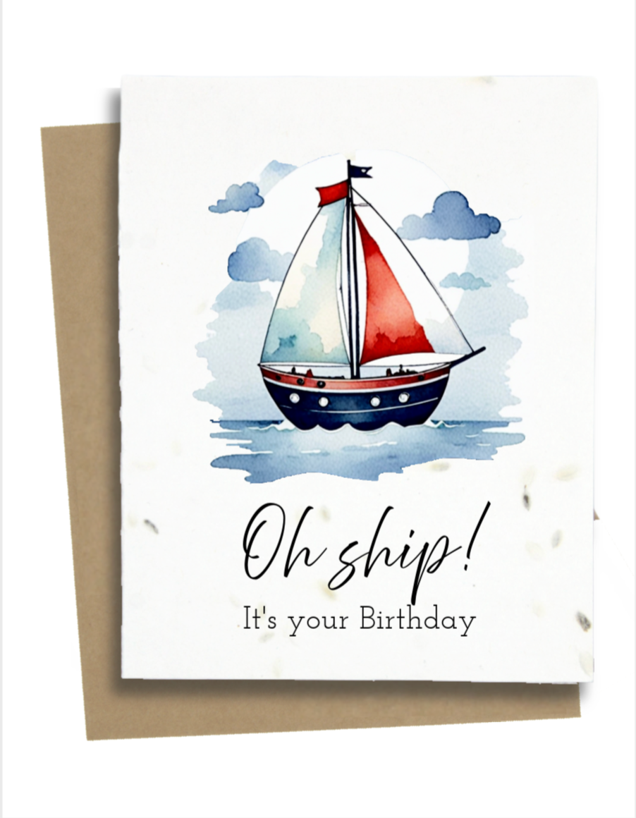 boat birthday card