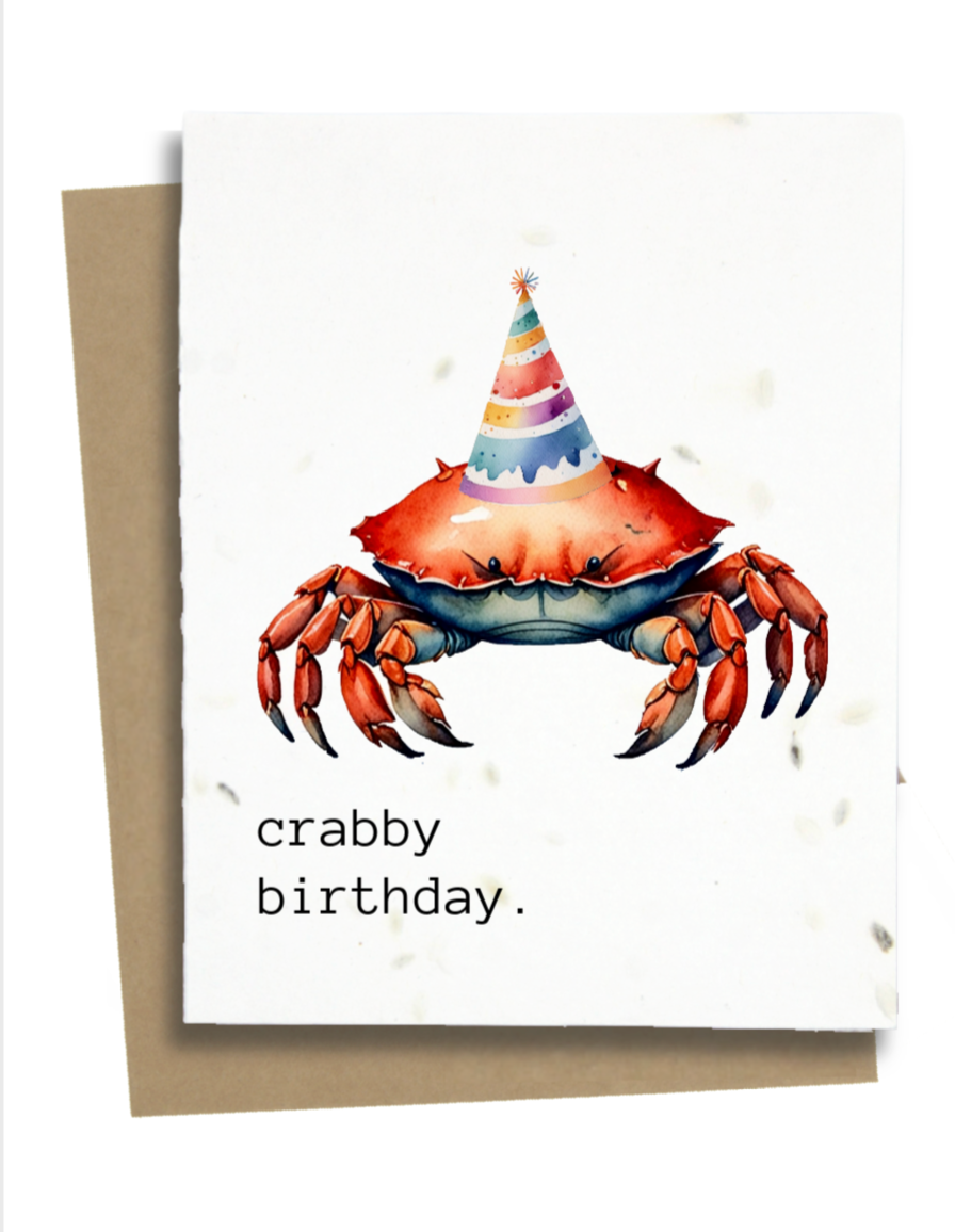 crab birthday card