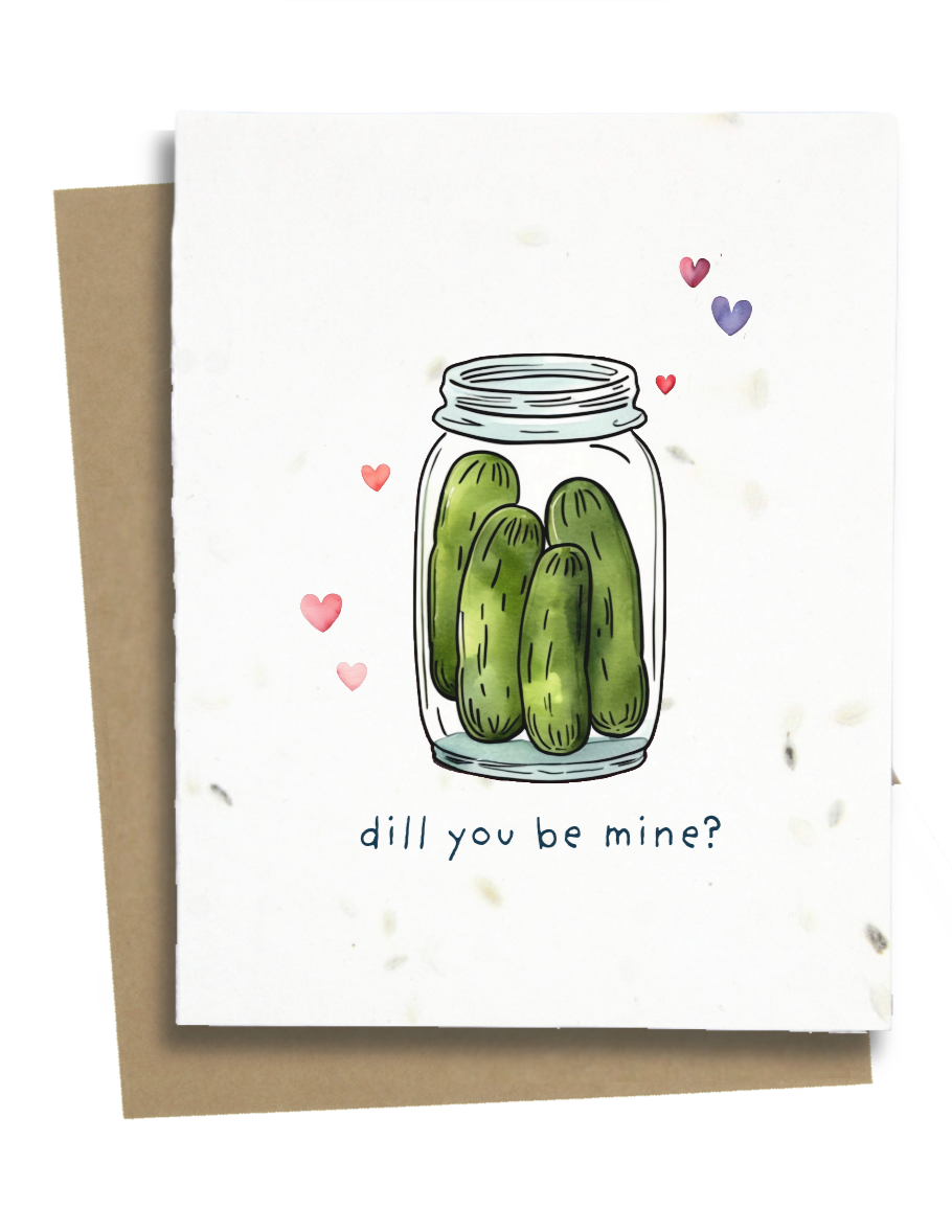 dill pickle valentines card