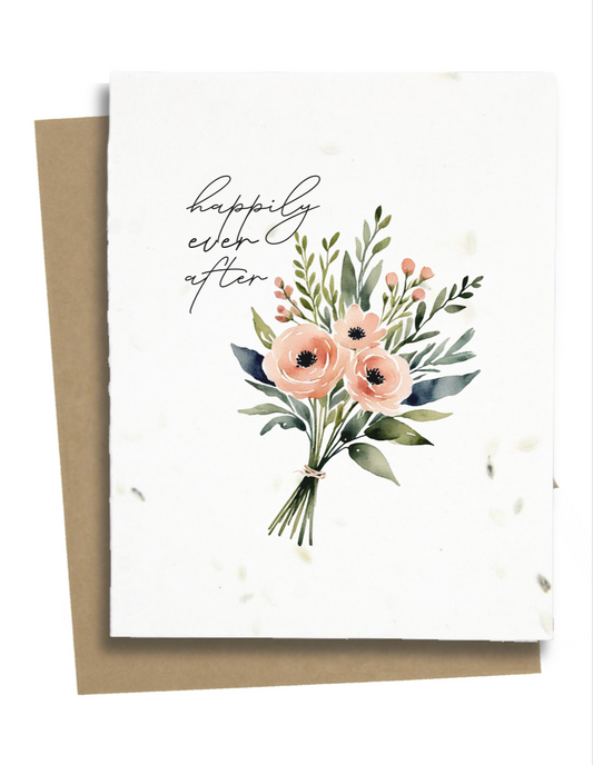 floral wedding card