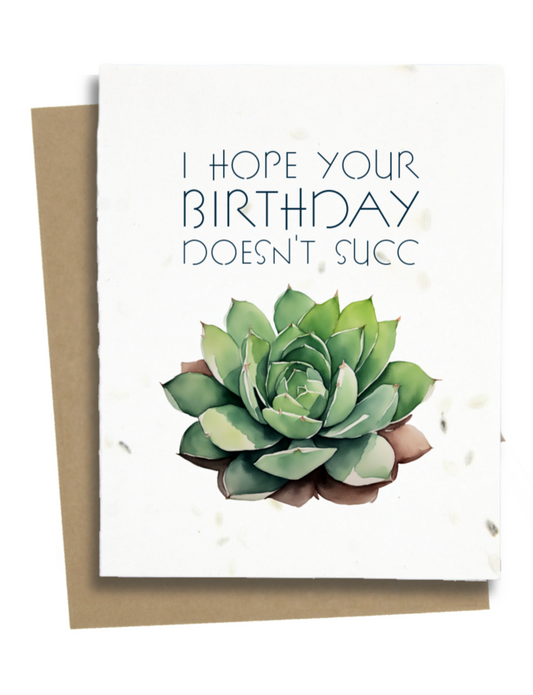 funny birthday card for a plant lover