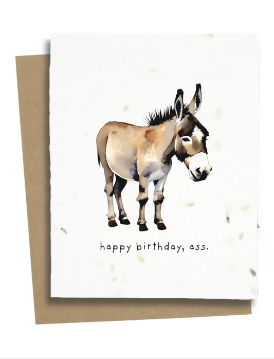 funny donkey birthday card