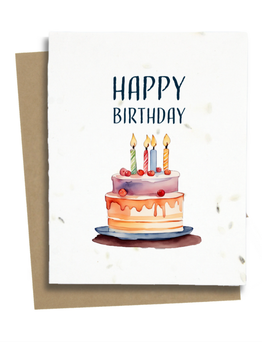 happy birthday cake card