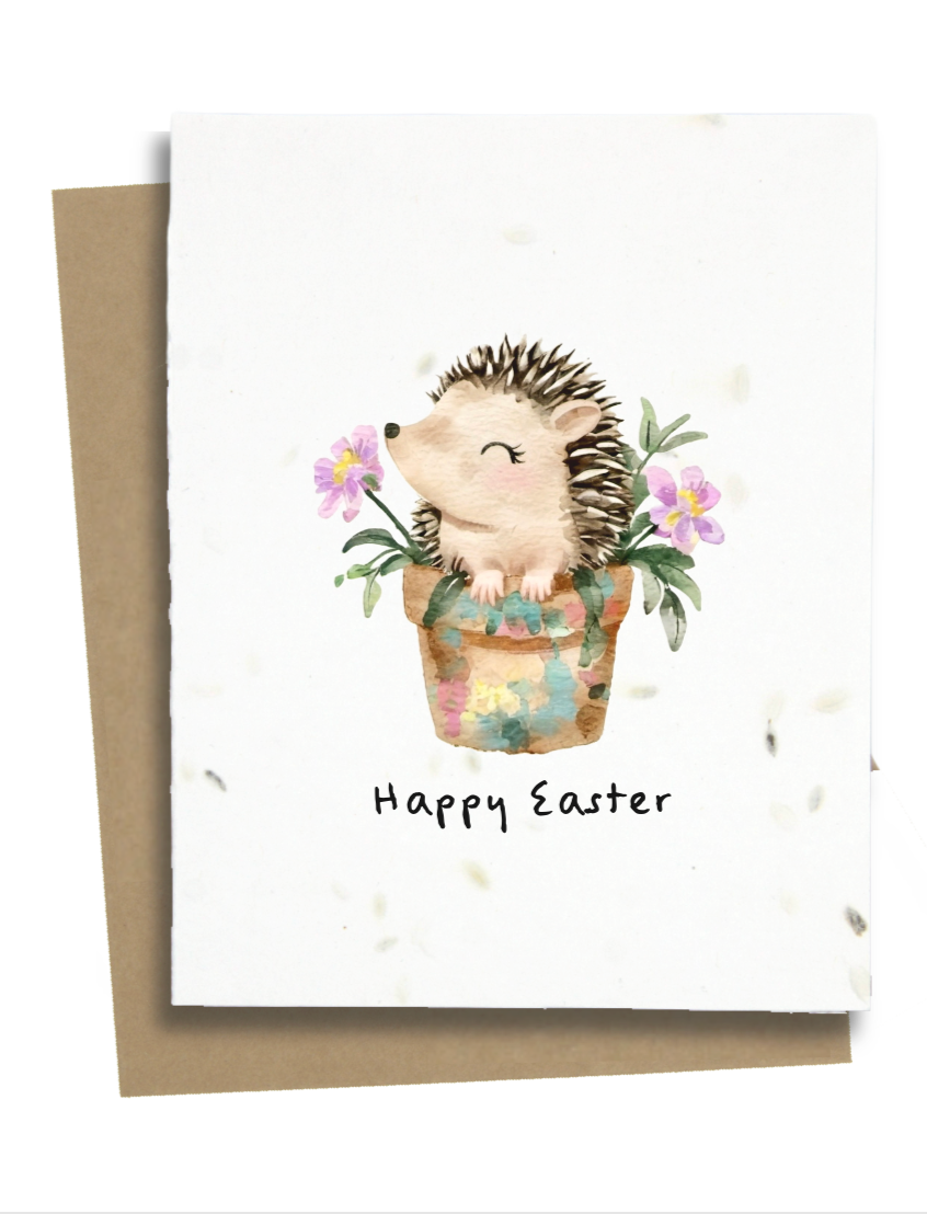 hedgehog easter card