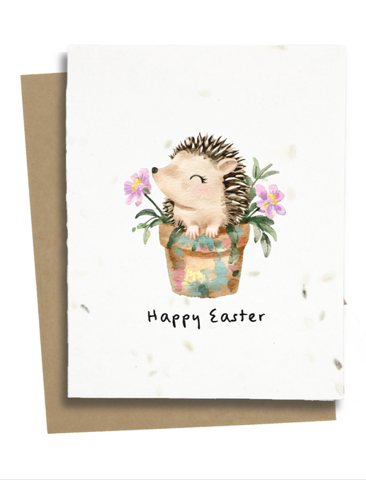 hedgehog easter card
