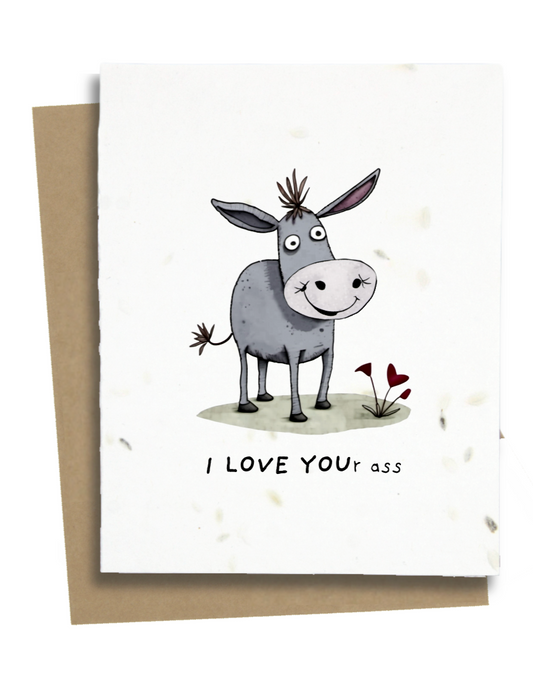 i love you donkey card