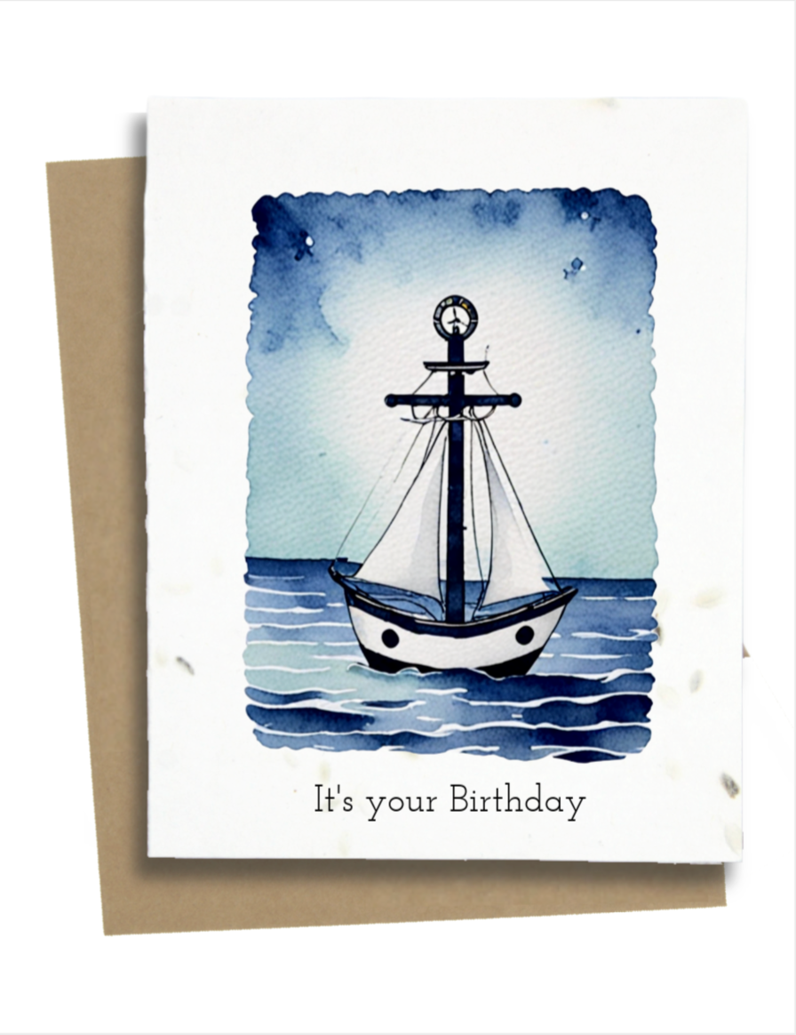 nautical theme birthday card