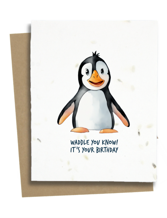 penguin birthday card