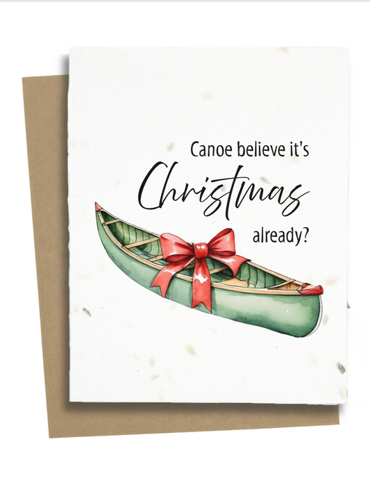 plantable canoe christmas card