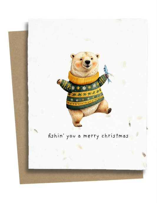 polar bear christmas card