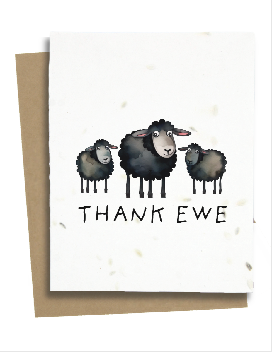 sheep thank you card