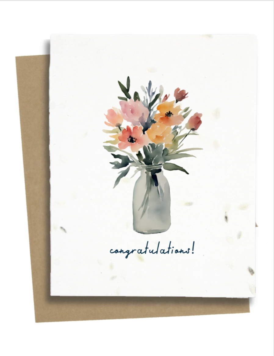 floral congratulations card