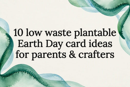 Decorative Earth Day card title illustration
