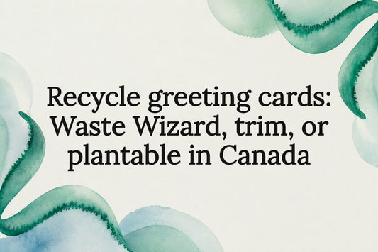 Decorative watercolor frame for recycling guide