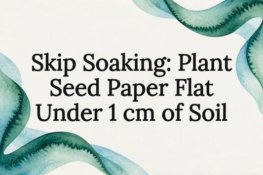 Decorative seed paper planting title card