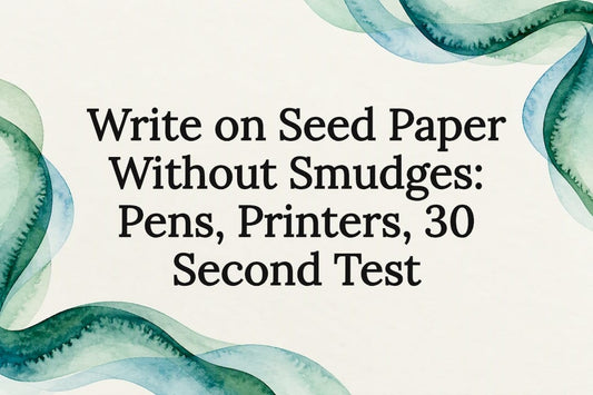 Decorative seed paper writing title card