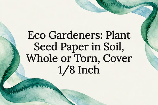 Decorative seed paper planting title card