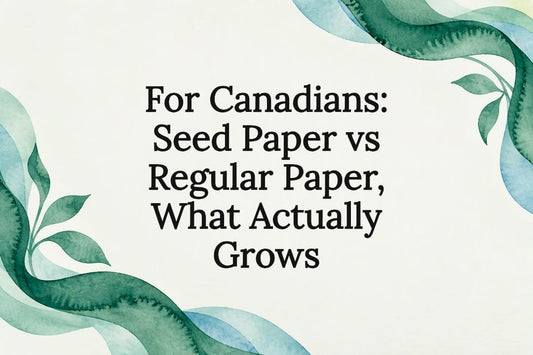Decorative seed paper article title card