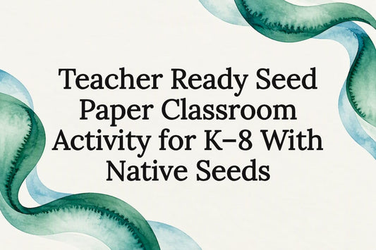 Decorative seed paper classroom title card