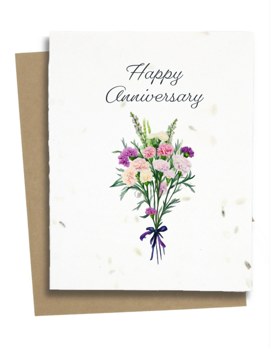 One Year Anniversary Card - Carnation