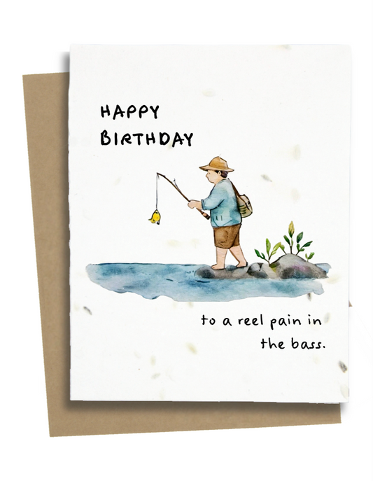 Happy Birthday fishing card