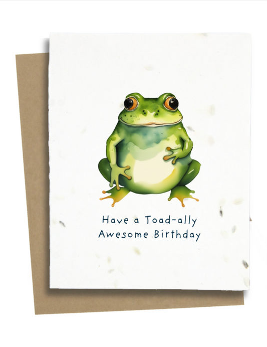 Toad-ally Awesome Birthday card