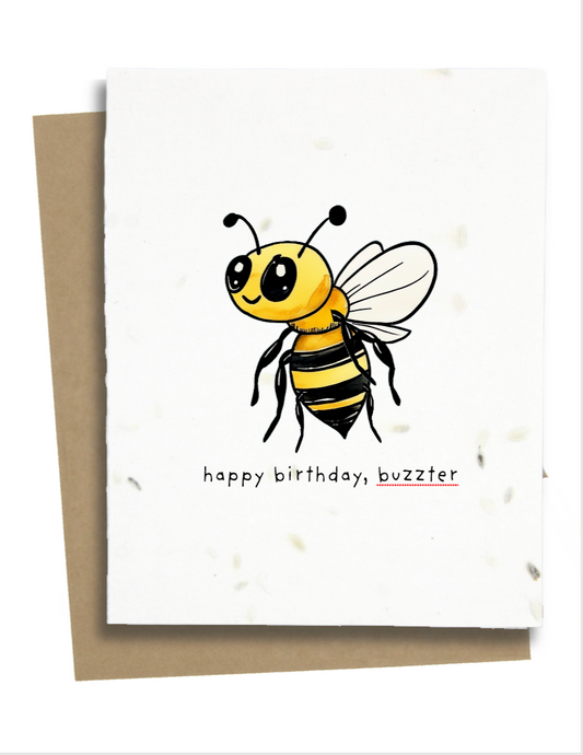 Bee Happy Birthday Buzzter Card