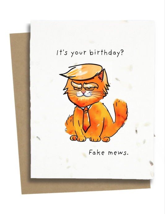 cat trump birthday card