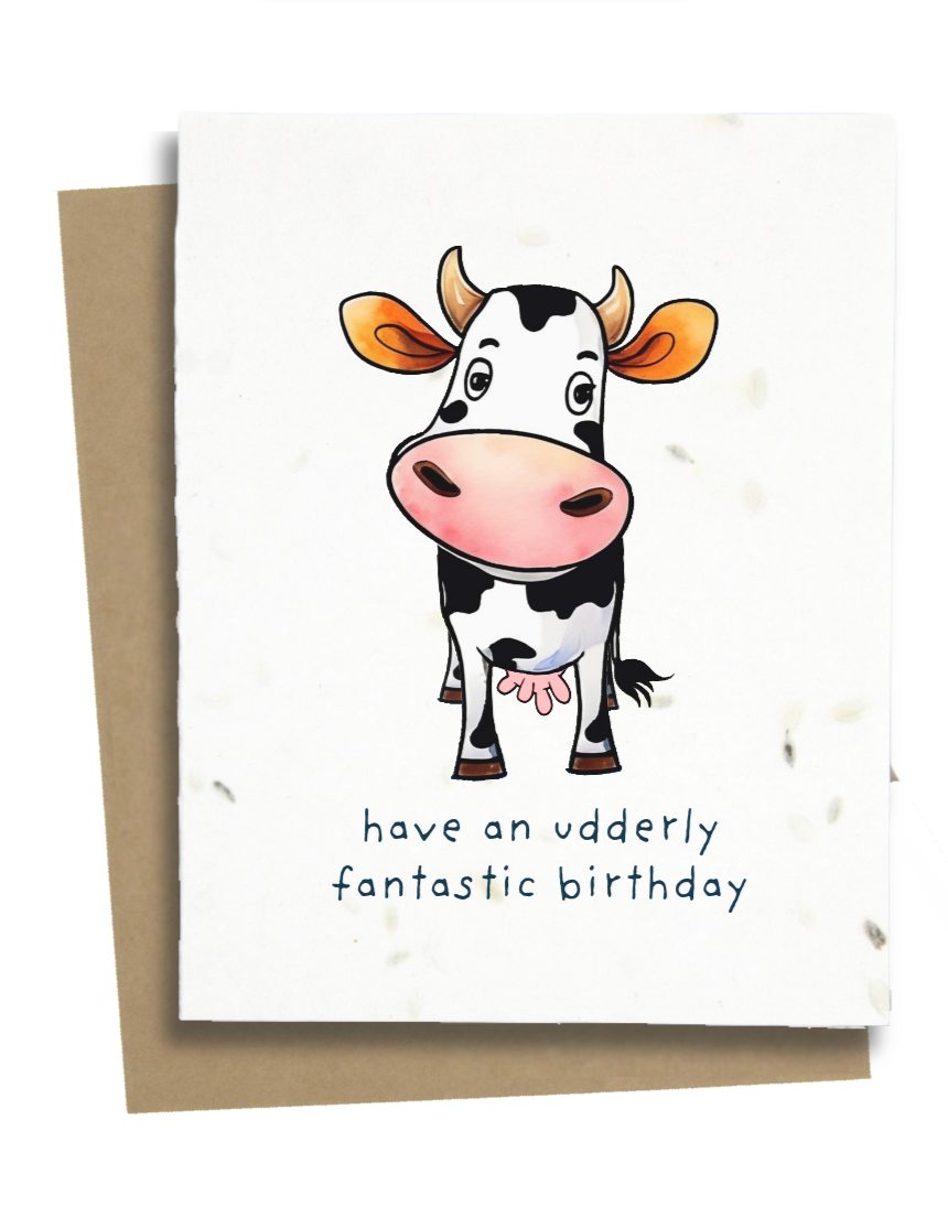 cow birthday card