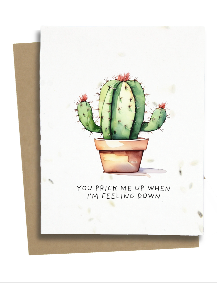 cute cactus pun card