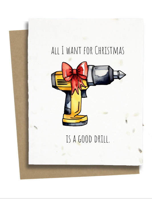 funny construction  christmas card for him