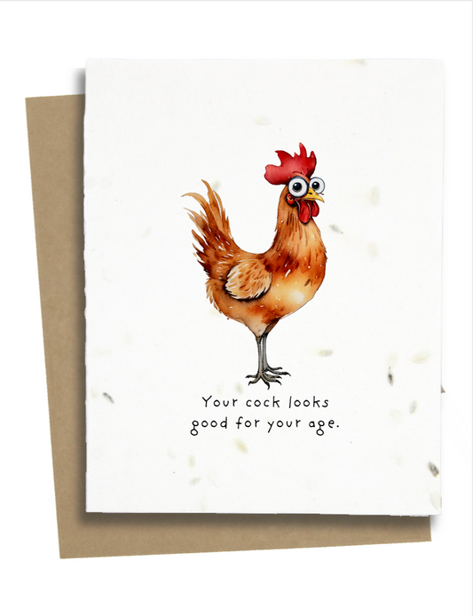 funny rooster card for men