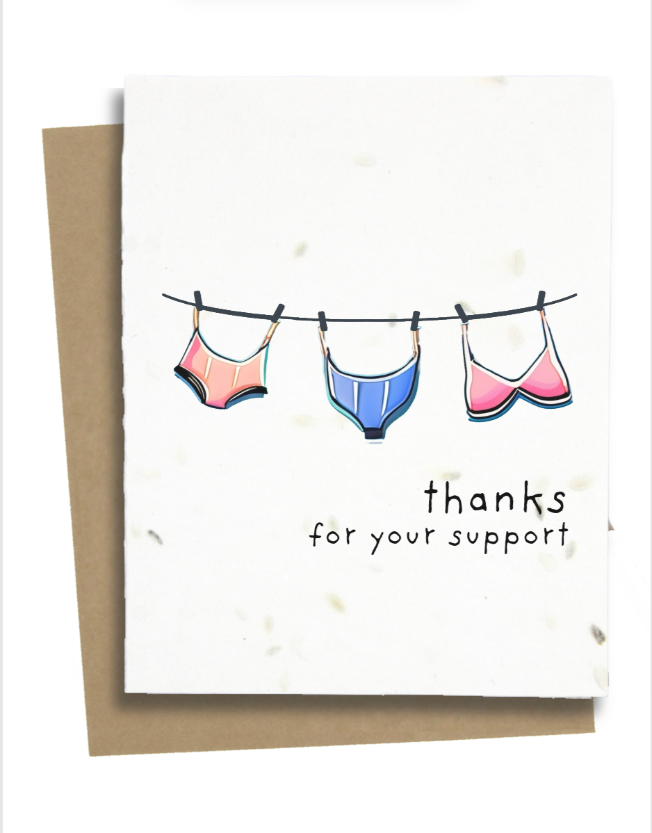 funny thank you card with underwear