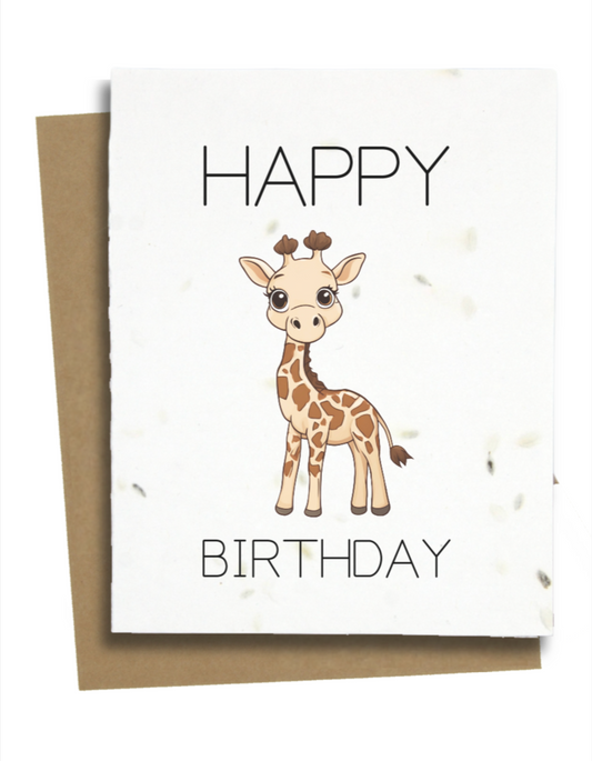 Giraffe Birthday Greetings