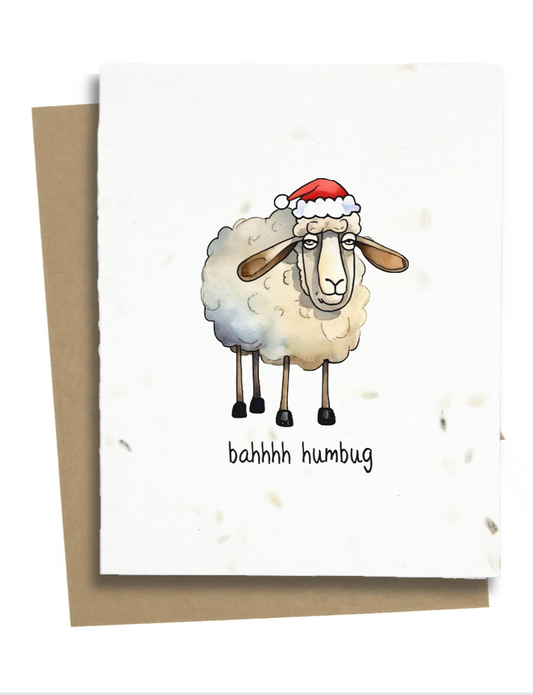 grumpy sheep christmas card
