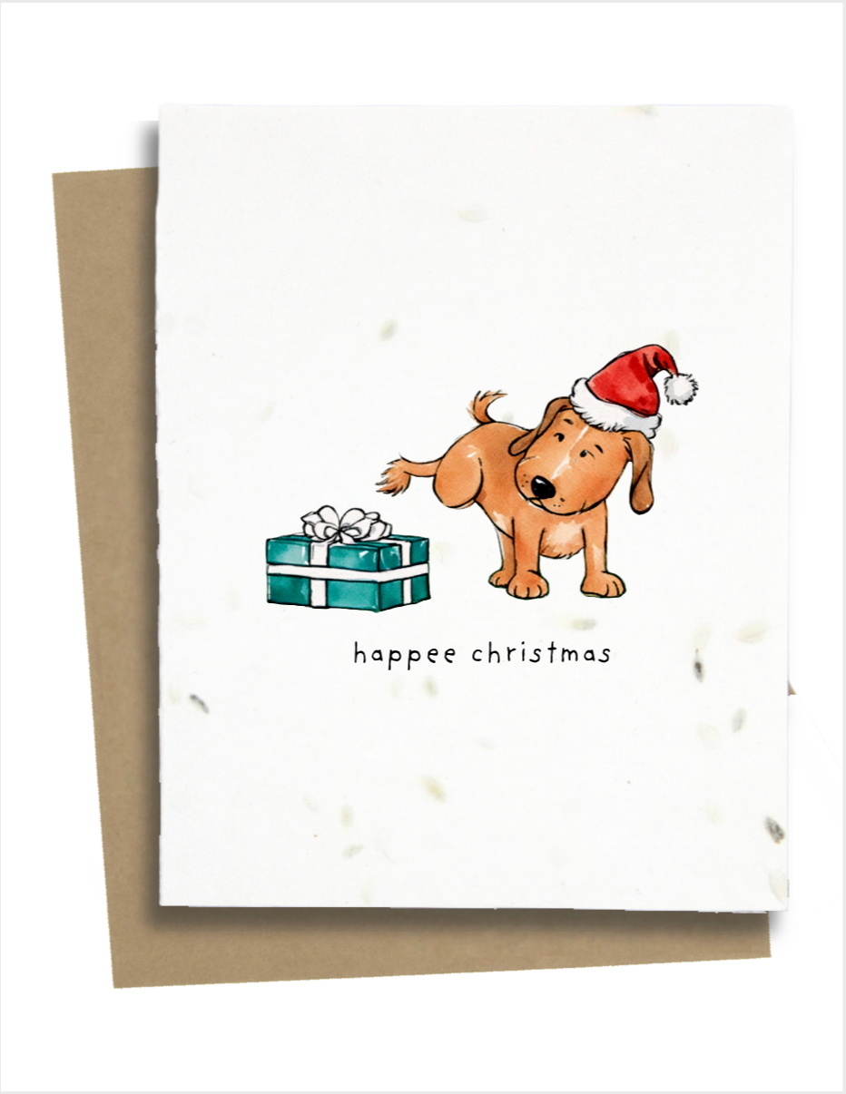 happee christmas dog card