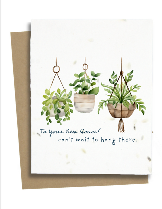 happy house warming plant card