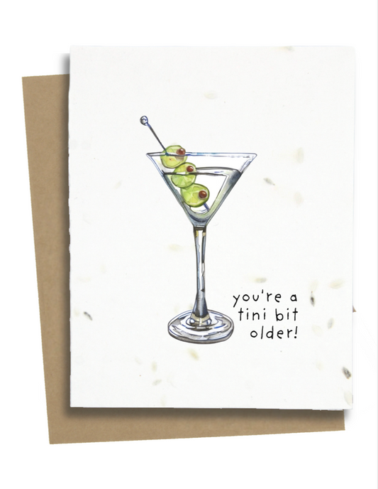 martini birthday card