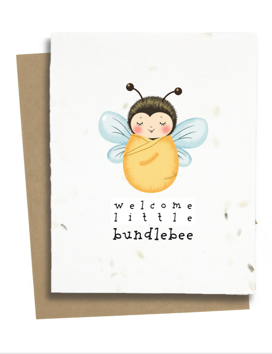 new baby bee card