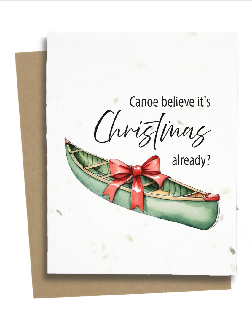 plantable canoe christmas card