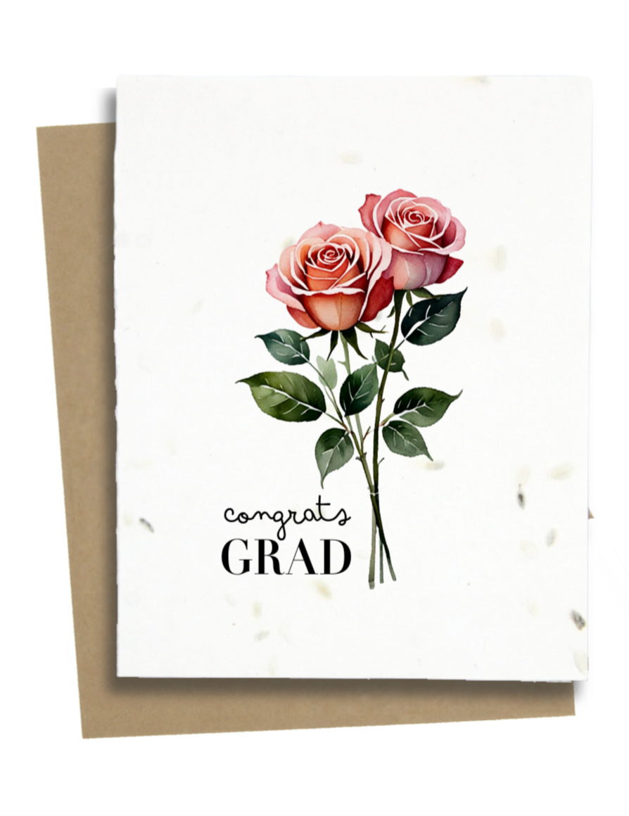 Congratulations Graduate Roses Roses Congratulations Grad Card with Roses - Greet n' Grow – Greet 'n ...