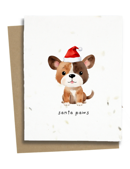 santa paws christmas card