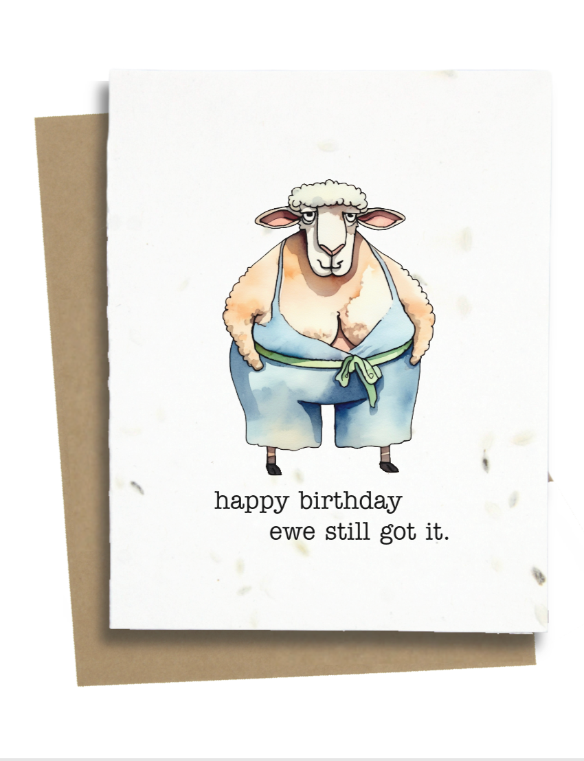 sheep pun birthday card for her
