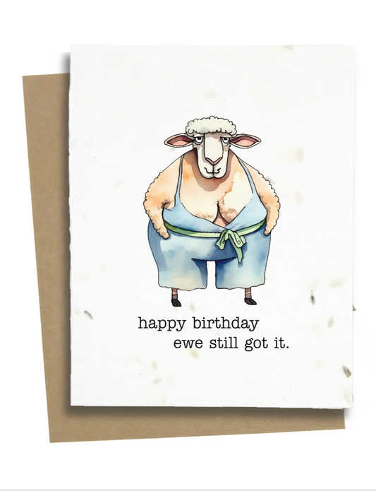 sheep pun birthday card for her