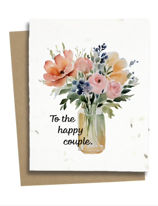 to the happy couple wedding card