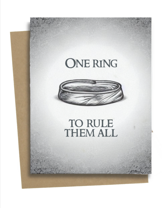 wedding card with lord of the rings