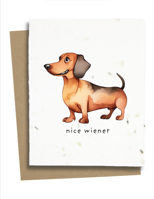 wiener dog adult humour card