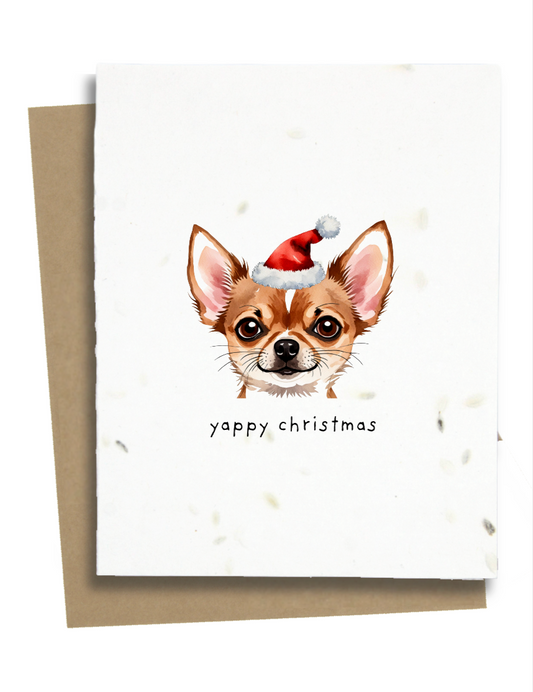 yappy christmas chihuahua card