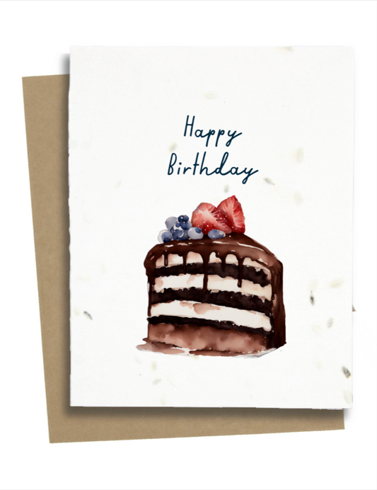 Chocolate Cake Birthday Card